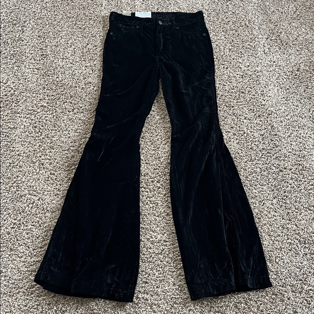 Wrangler Black Velvet Flare Jeans - Picture 3 of 4